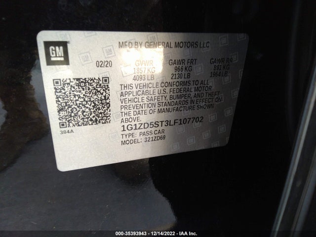 Chevrolet MALIBU LT 2020 1G1ZD5ST3LF107702 Image 14