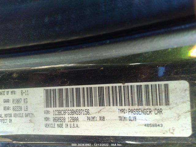 1C3BC8FG3BN597156 Chrysler 200 S