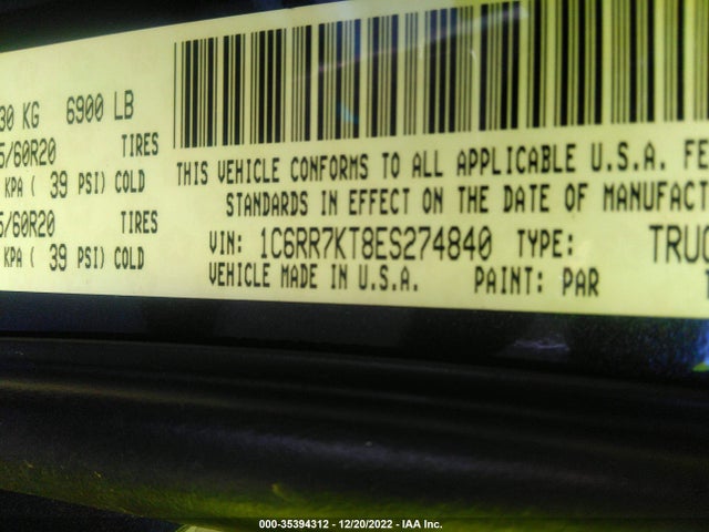 RAM 1500 Express 2014 1C6RR7KT8ES274840 Image 9