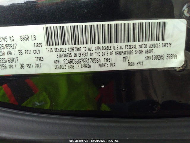 Dodge Grand Caravan Se 2016 2C4RDGBG7GR170564 Image 10