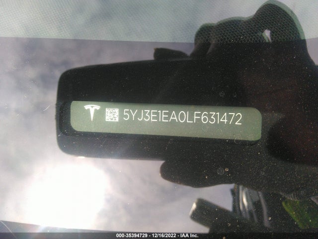 5YJ3E1EA0LF631472 Tesla Model 3 Standard Range