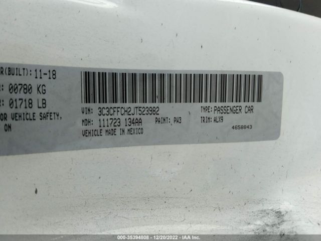 3C3CFFCH2JT523982 Fiat 500