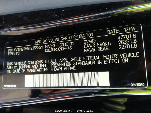2015 Volvo S60, VIN: YV1612TM5F2356291