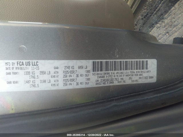 Dodge Grand Caravan American Value Pkg 2016 2C4RDGBG1GR217913 Image 9