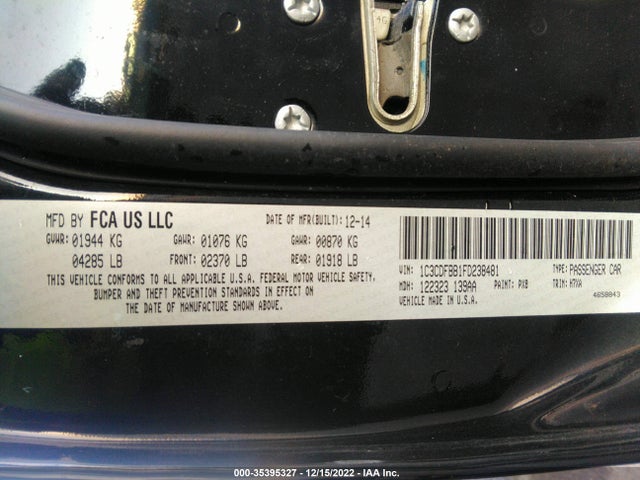 Dodge DART SXT 2015 1C3CDFBB1FD238481 Image 9