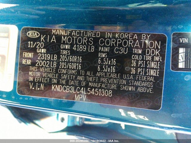 2020 Kia Niro, VIN: KNDCB3LC4L5451308