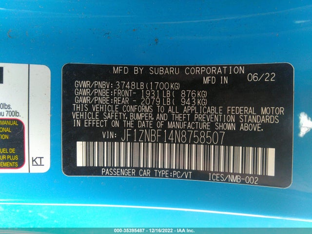 2022 Toyota GR 86, VIN: JF1ZNBF14N8758507