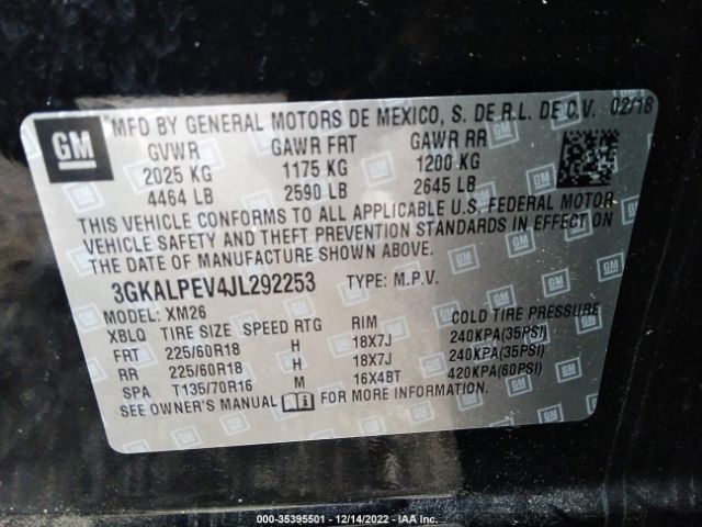 3GKALPEV4JL292253 GMC Terrain Slt