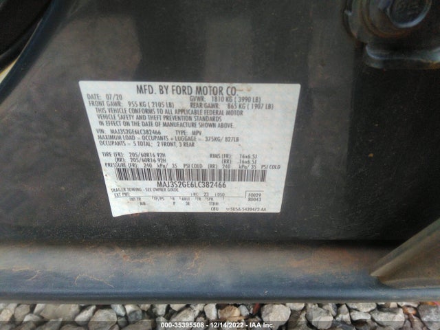 2020 Ford Ecosport, VIN: MAJ3S2GE6LC382466