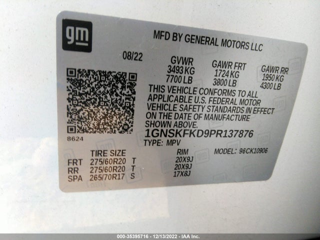 Chevrolet Suburban Premier 2023 1GNSKFKD9PR137876 Image 11
