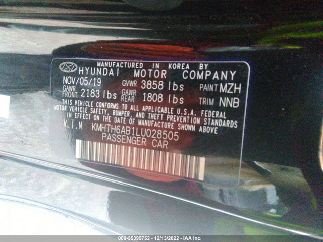 2020 Hyundai Veloster, VIN: KMHTH6AB1LU028505
