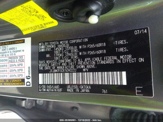 Lexus GX 460 2014 JTJBM7FX2E5090222 Image 10