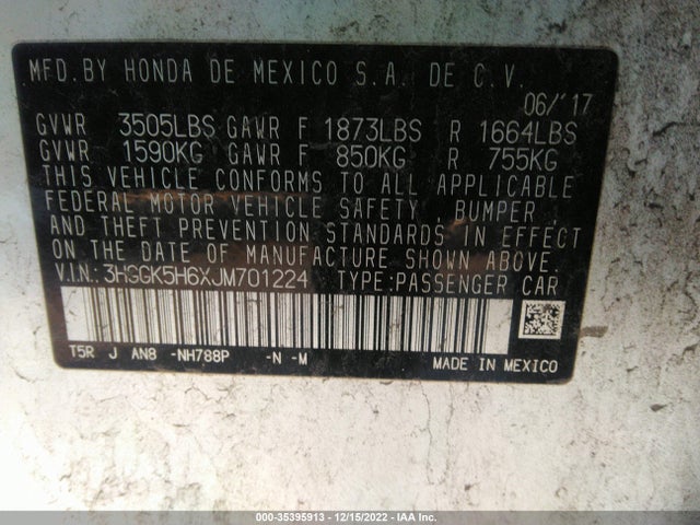 2018 Honda Fit, VIN: 3HGGK5H6XJM701224