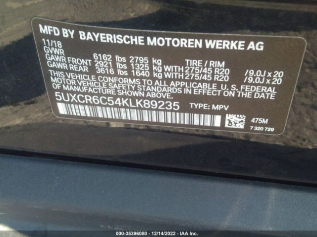 5UXCR6C54KLK89235 BMW X5 Xdrive40i