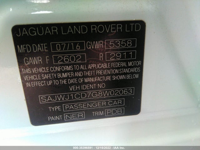 Jaguar XJ 2016 SAJWJ1CD7G8W02063 Image 10