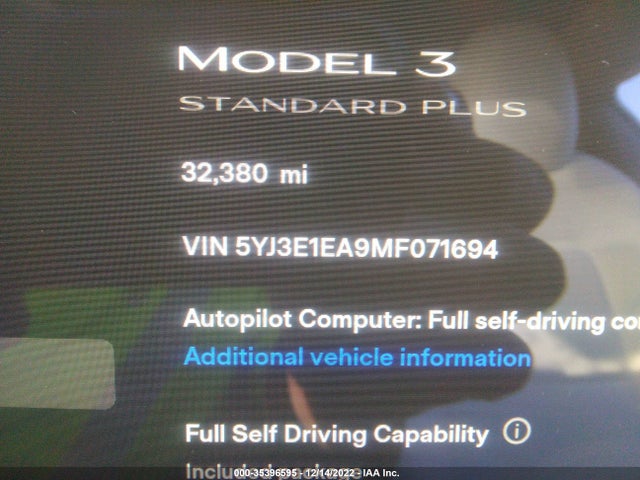 Tesla MODEL 3 2021 5YJ3E1EA9MF071694 Image 8