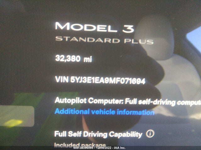 Tesla MODEL 3 2021 5YJ3E1EA9MF071694 Image 10