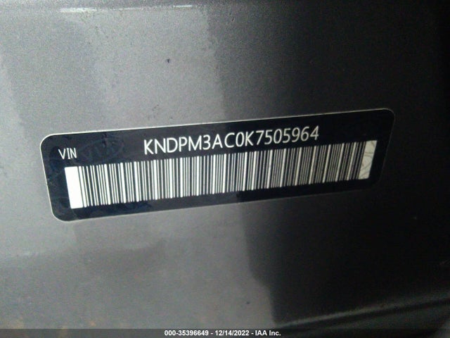 2019 KIA SPORTAGE LX VIN: KNDPM3AC0K7505964