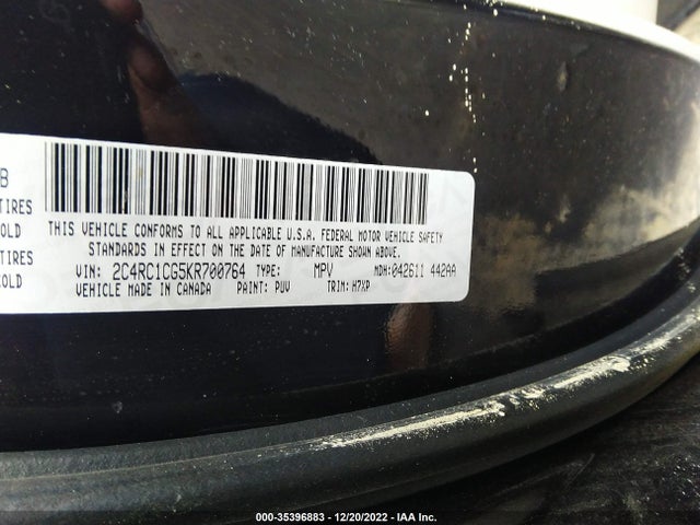 2019 Chrysler Pacifica, VIN: 2C4RC1CG5KR700764