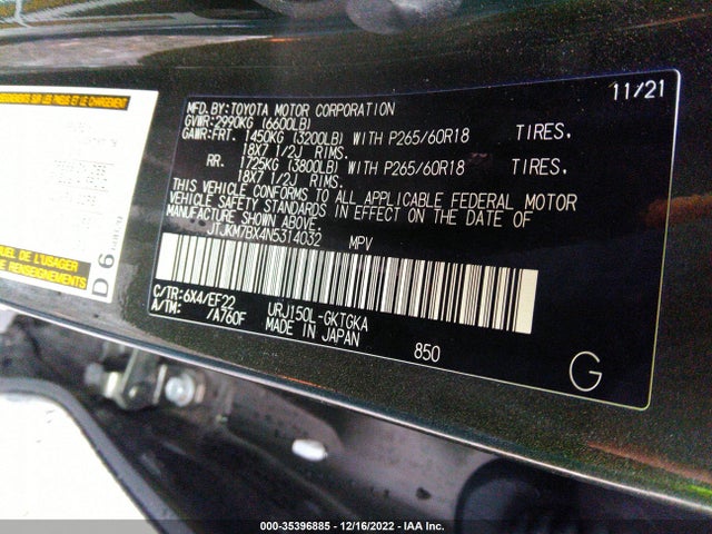 Lexus Gx Gx 460 2022 JTJKM7BX4N5314032 Image 10