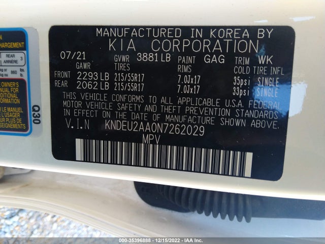 2022 Kia Seltos, VIN: KNDEU2AA0N7262029