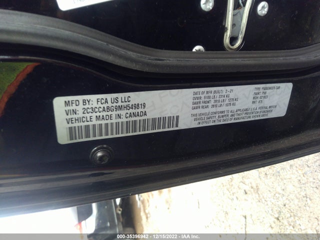 2021 Chrysler 300, VIN: 2C3CCABG9MH549819