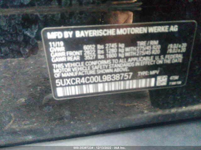 5UXCR4C00L9B38757 BMW X5 Sdrive40i
