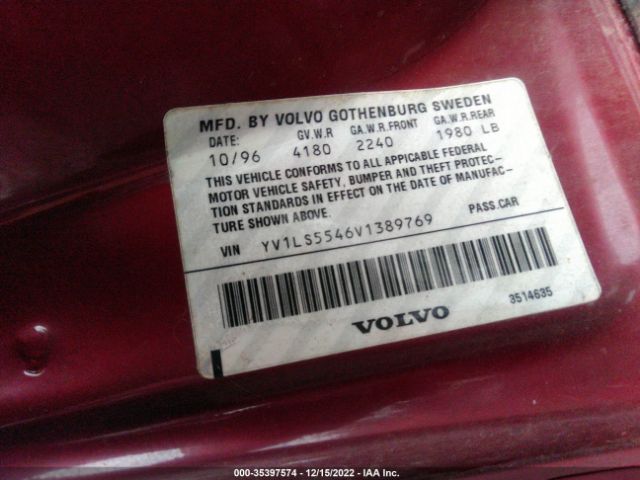 YV1LS5546V1389769 Volvo 850