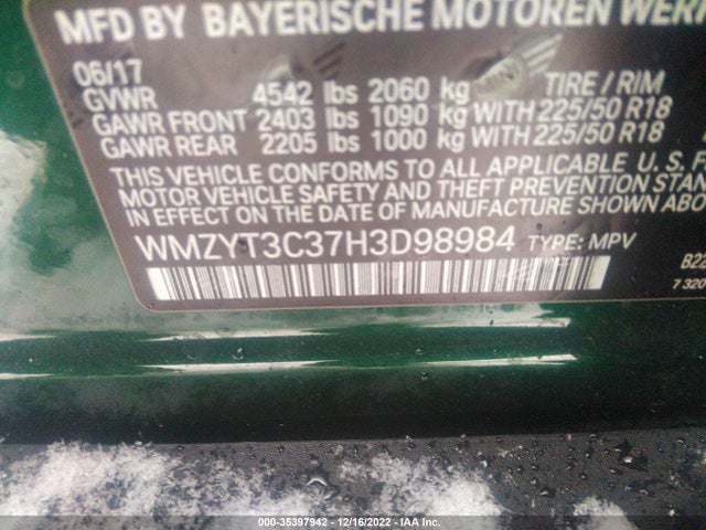 WMZYT3C37H3D98984 Mini Countryman Cooper S