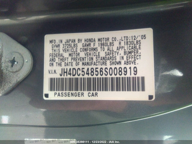 Acura RSX 2006 JH4DC54856S008919 Image 10