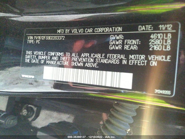 Volvo S60 T5 2013 YV1612FS9D2203372 Image 10