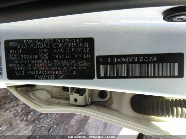 KNADM4A35E6372294 KIA RIO LX