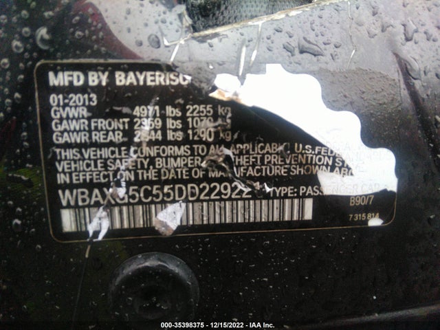 BMW 5 Series 528i 2013 WBAXG5C55DD229221 Image 10