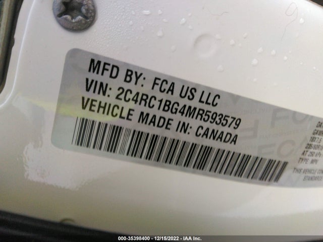2021 Chrysler Pacifica, VIN: 2C4RC1BG4MR593579