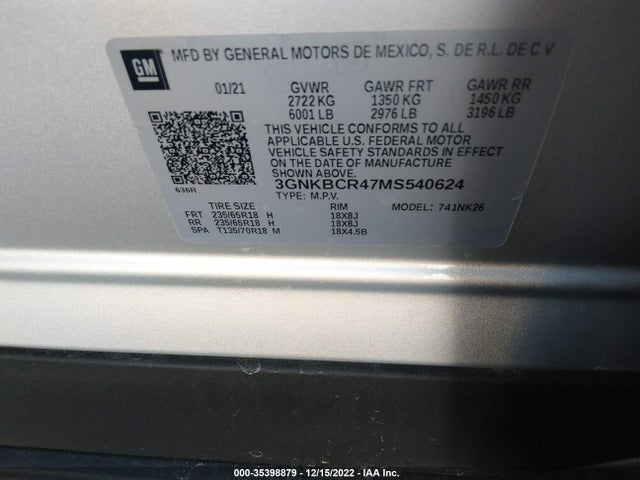 Chevrolet Blazer Lt 2021 3GNKBCR47MS540624 Image 9