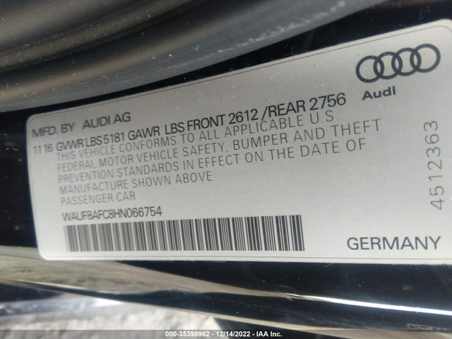Audi A6 2017 WAUF8AFC8HN066754 Image 9