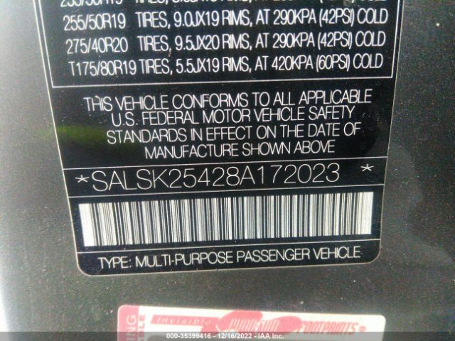 SALSK25428A172023 Land Rover Range Rover Sport Hse
