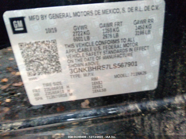 Chevrolet Blazer Lt 2020 3GNKBHRS7LS567901 Image 10