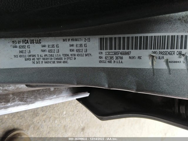 Chrysler 200 S 2015 1C3CCCBB5FN668087 Image 10