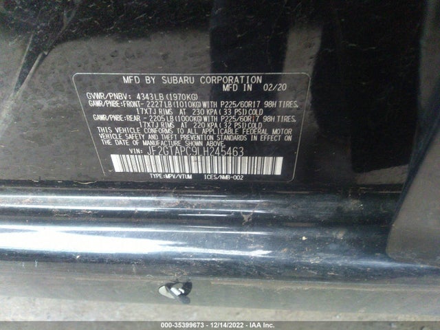 2020 Subaru Crosstrek, VIN: JF2GTAPC9LH245463