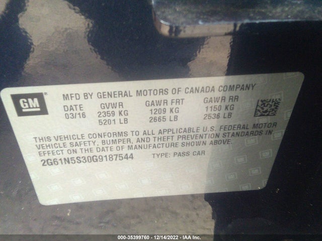 2G61N5S30G9187544 Cadillac Xts Luxury Collection