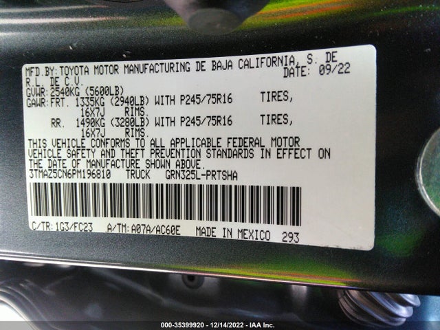 2023 Toyota Tacoma, VIN: 3TMAZ5CN6PM196810