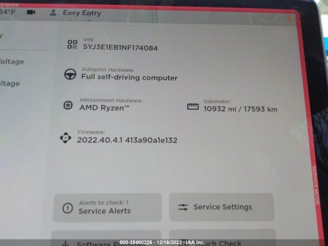 Tesla MODEL 3 2022 5YJ3E1EB1NF174084 Image 7