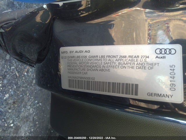 2022 Audi A5, VIN: WAUWAGF56NN005102