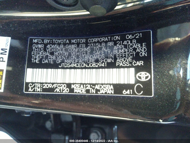 2022 Toyota Corolla, VIN: JTDS4MCE0NJ082941