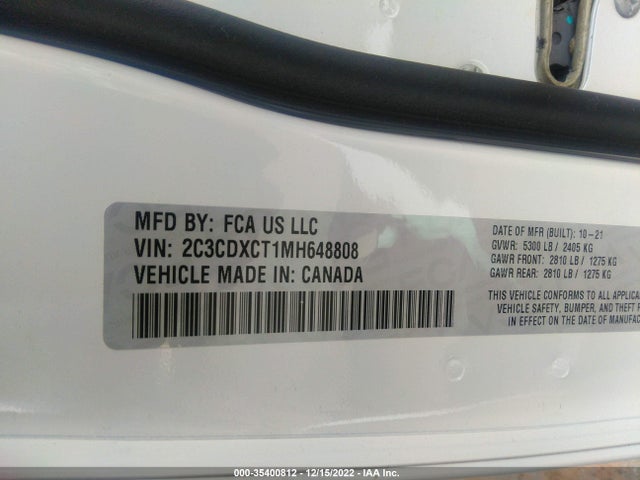 Dodge CHARGER R/T 2021 2C3CDXCT1MH648808 Image 9