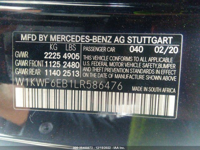W1KWF6EB1LR586476 Mercedes-Benz C-class Amg C 43