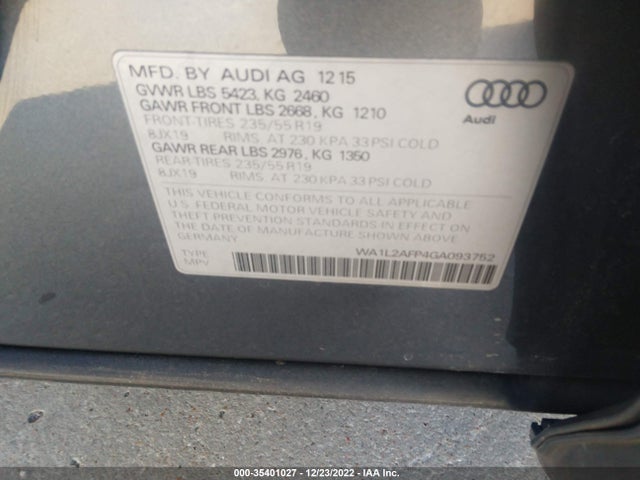 WA1L2AFP4GA093752 Audi Q5 Premium Plus