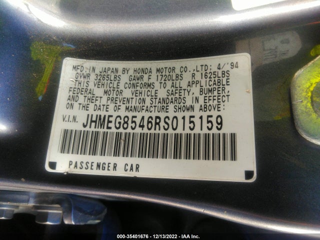 1994 HONDA CIVIC DX/LX VIN: JHMEG8546RS015159