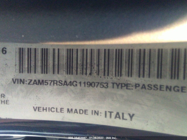 ZAM57RSA4G1190753 Maserati GHIBLI S